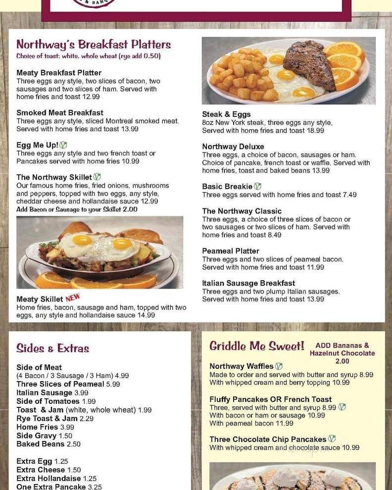 Northway Family Restaurant - Belleville, ON menu_pic