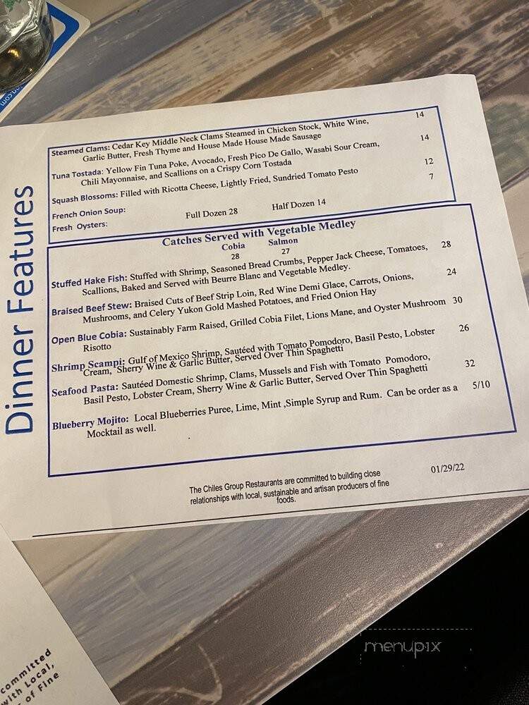 Beach House Restaurant - Bradenton Beach, FL menu_pic