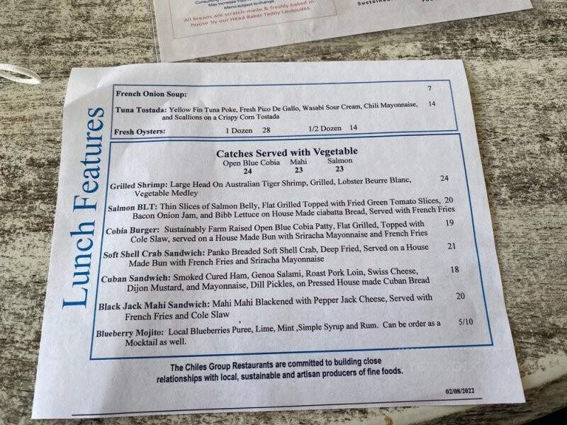 Beach House Restaurant - Bradenton Beach, FL menu_pic