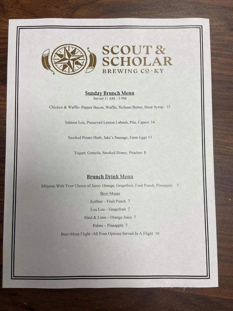 Scout & Scholar Brewing - Bardstown, KY