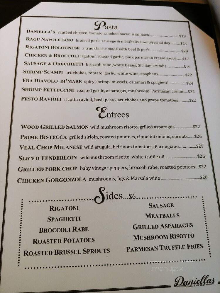 Daniella's Cafe and Market - Danvers, MA menu_pic