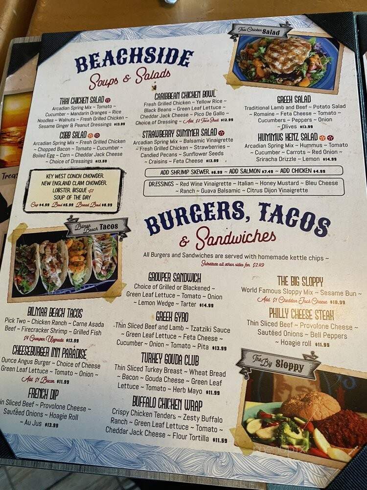 Sloppy Joe's - Treasure Island, FL menu_pic