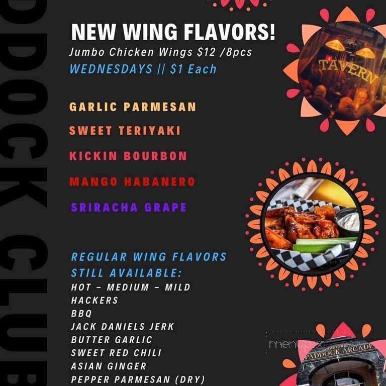The Paddock - Greenville, SC menu_pic