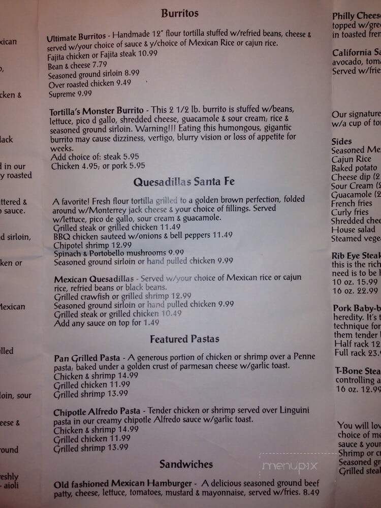 Tortilla Soup - McComb, MS menu_pic