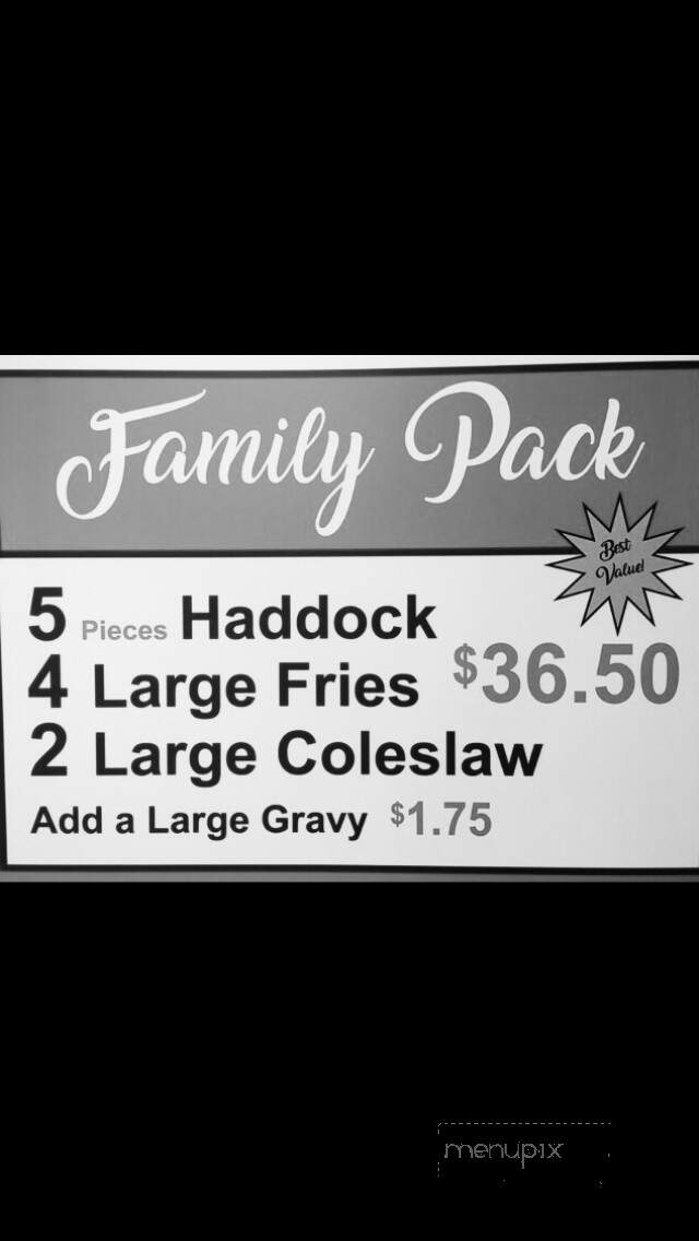 Captain George's Fish & Chips - Cobourg, ON menu_pic