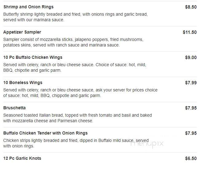 Romano's Italian Cuisine - Rockwell, NC menu_pic