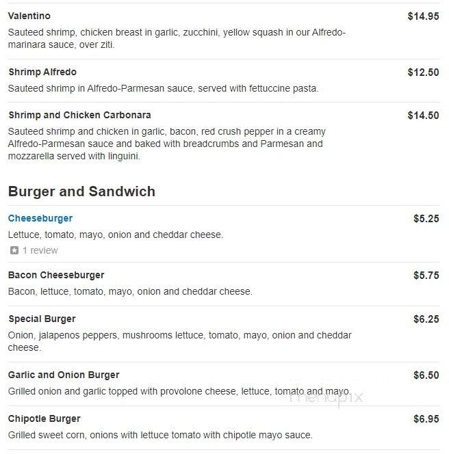 Romano's Italian Cuisine - Rockwell, NC menu_pic