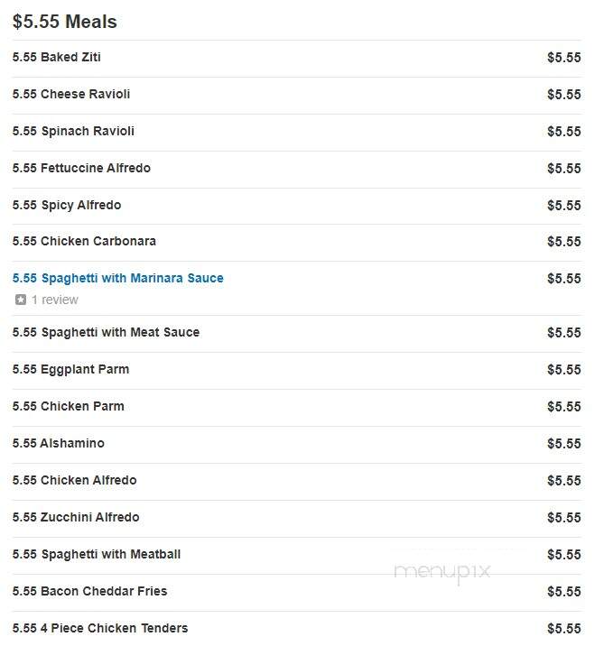 Romano's Italian Cuisine - Rockwell, NC menu_pic