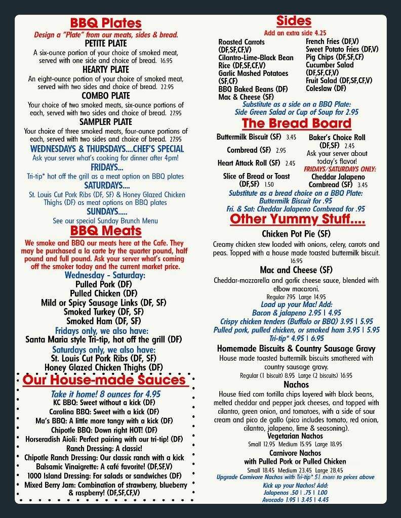 Eats & Treats Cafe - Philomath, OR menu_pic