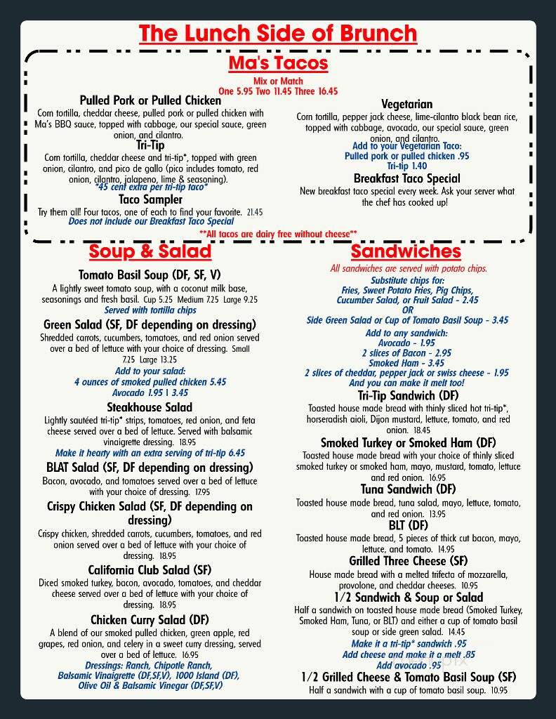 Eats & Treats Cafe - Philomath, OR menu_pic