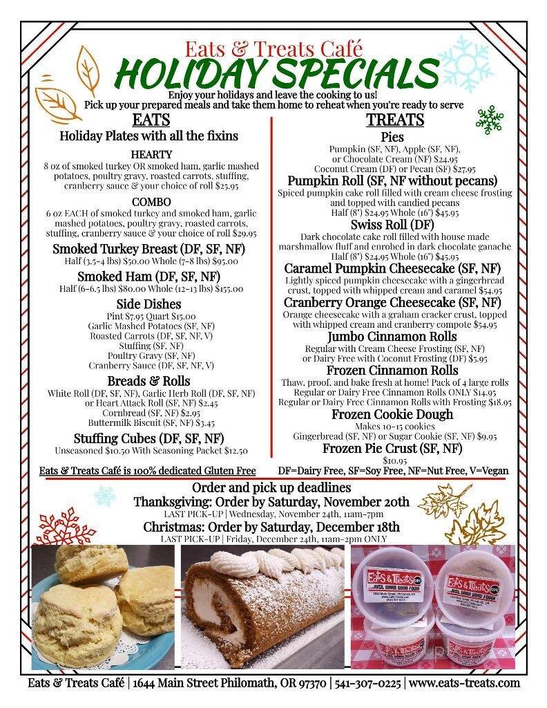 Eats & Treats Cafe - Philomath, OR menu_pic