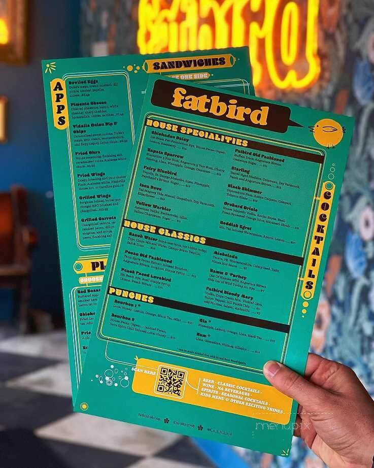 Fatbird - South Bend, IN menu_pic