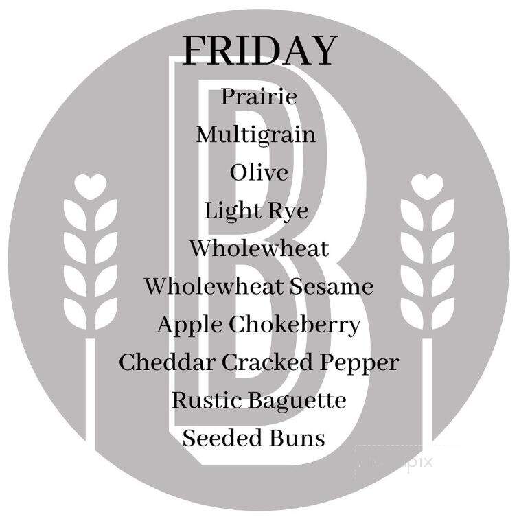 Brio Bakery - Edmonton, AB menu_pic