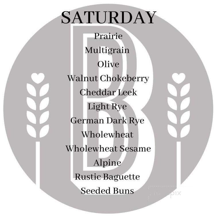 Brio Bakery - Edmonton, AB menu_pic