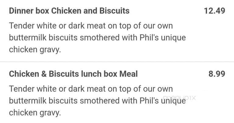 Phil's Chicken House - Endicott, NY menu_pic