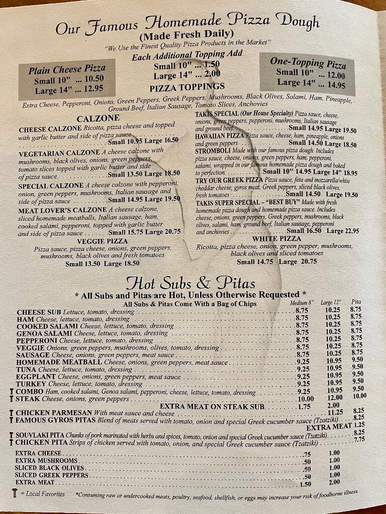 Takis Greek Italian Resturaunt - Lady Lake, FL menu_pic