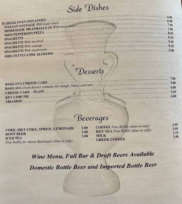 Takis Greek Italian Resturaunt - Lady Lake, FL menu_pic
