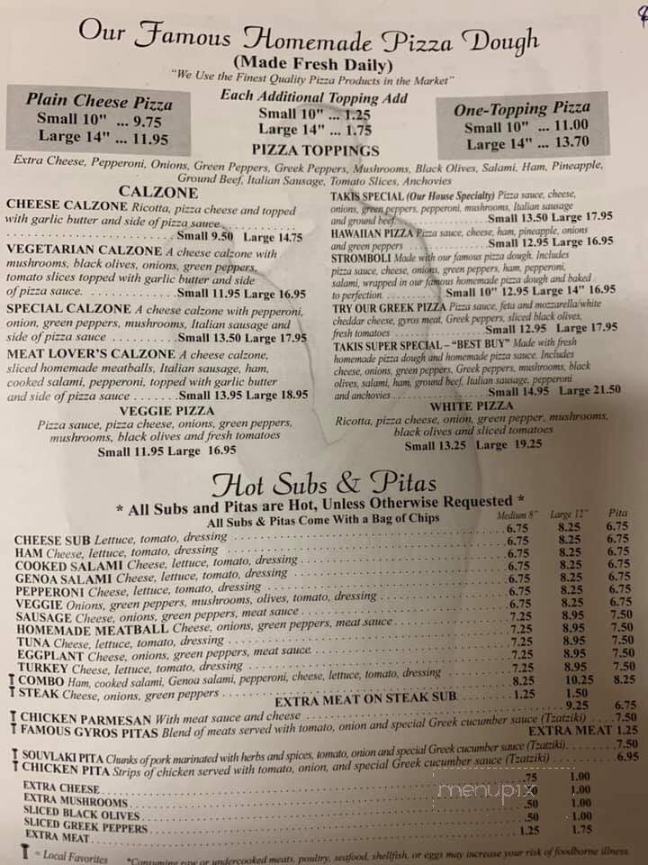 Takis Greek Italian Resturaunt - Lady Lake, FL menu_pic