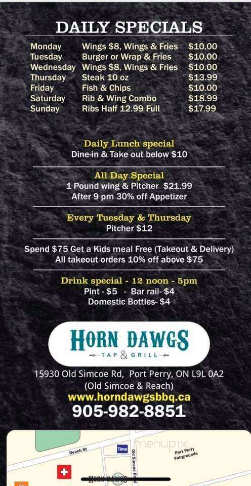 Horn Dawgs BBQ Tap & Grill - Port Perry, ON