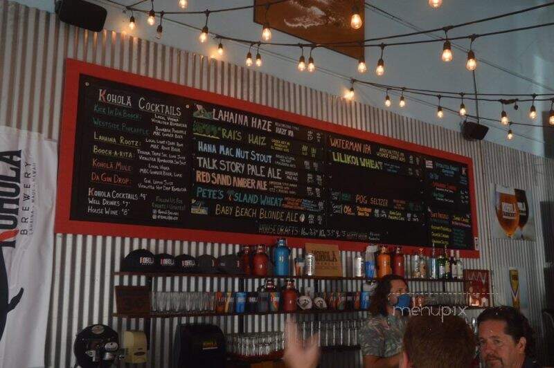 Kohola Brewery - Lahaina, HI menu_pic