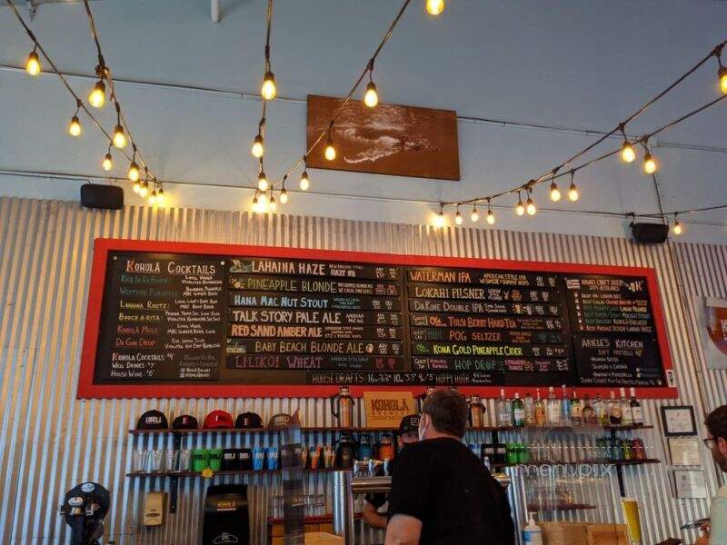 Kohola Brewery - Lahaina, HI menu_pic
