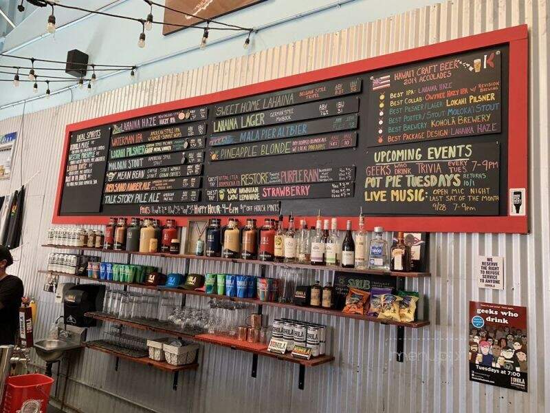 Kohola Brewery - Lahaina, HI menu_pic