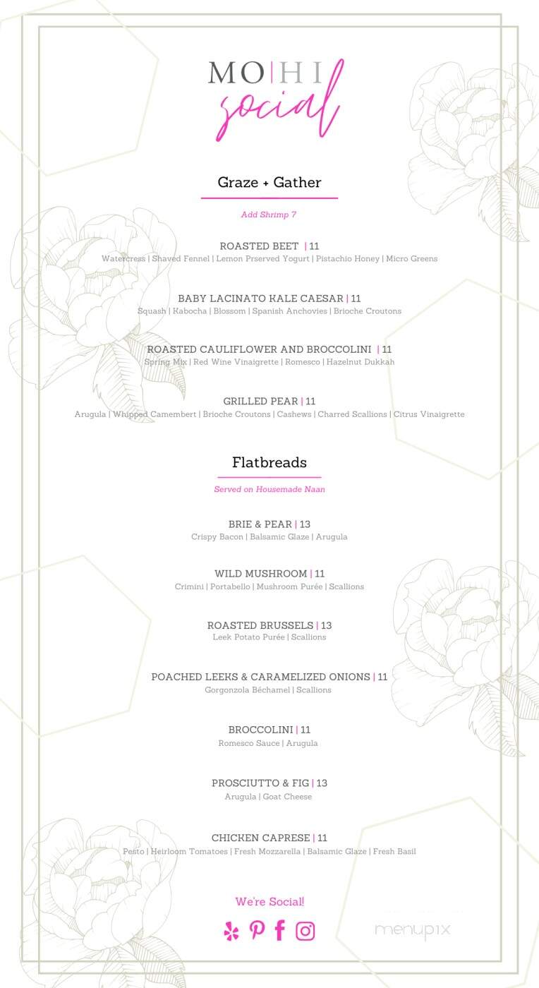 Mohi Social - Morgan Hill, CA menu_pic