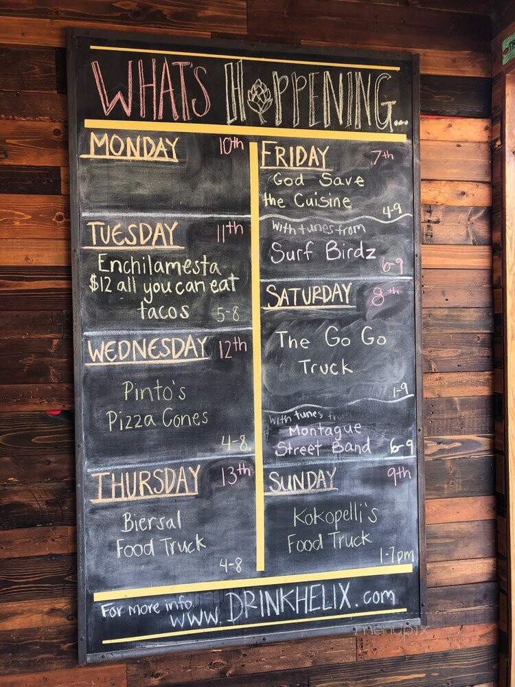 Helix Brewing - La Mesa, CA menu_pic