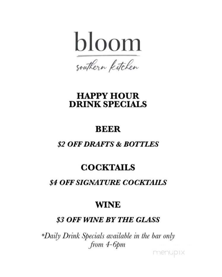 Bloom Southern Kitchen - Chester Springs, PA menu_pic