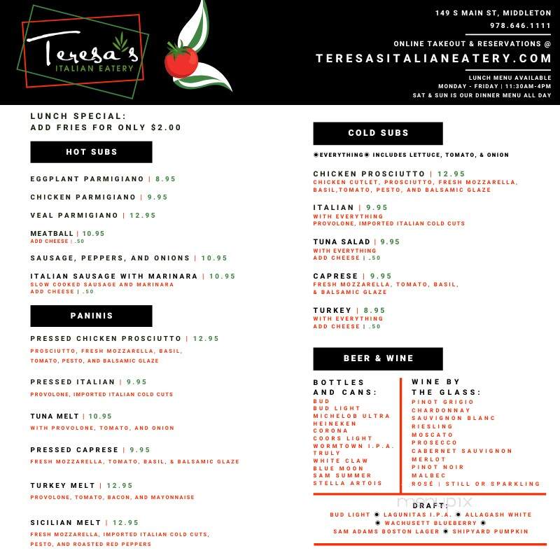Teresa's Italian Eatery - Middleton, MA