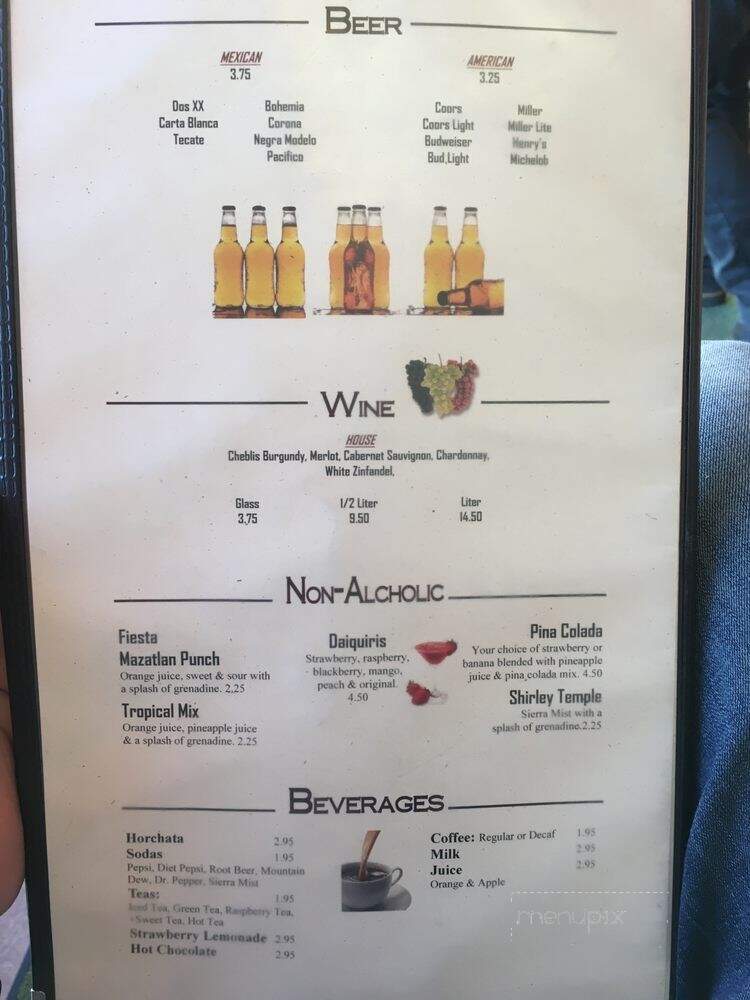 Fiesta Mazatlan - Redmond, OR menu_pic
