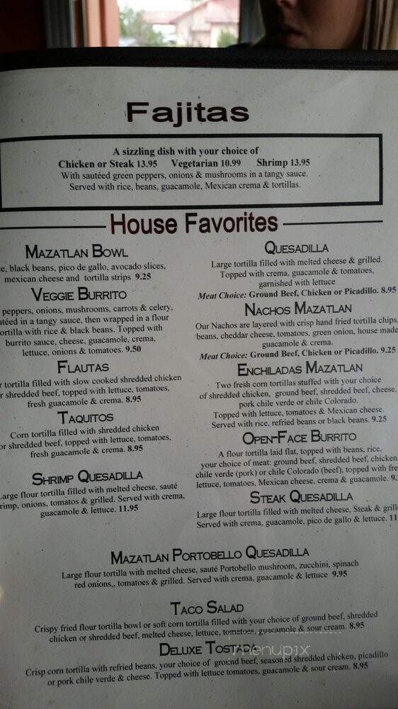 Fiesta Mazatlan - Redmond, OR menu_pic