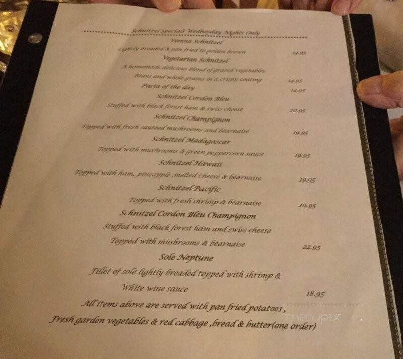 Black Forest Steak & Schnitzel House - Harrison Hot Springs, BC menu_pic