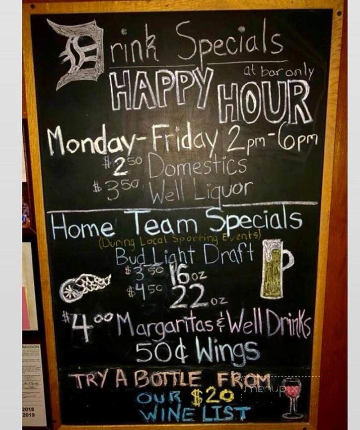 Nicks 22nd Street Steakhouse - Shelby Township, MI menu_pic