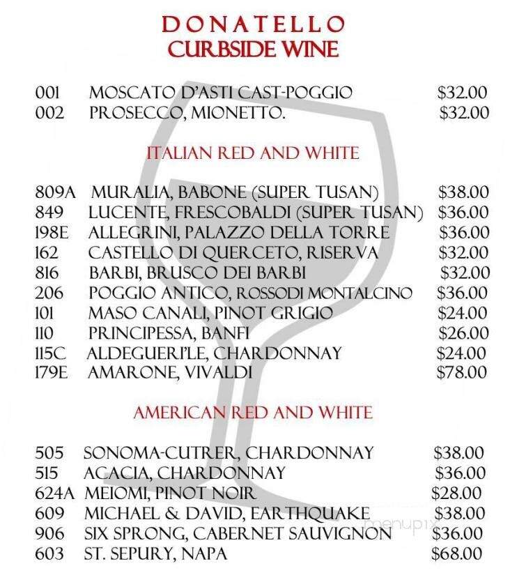 Donatello - Tampa, FL menu_pic