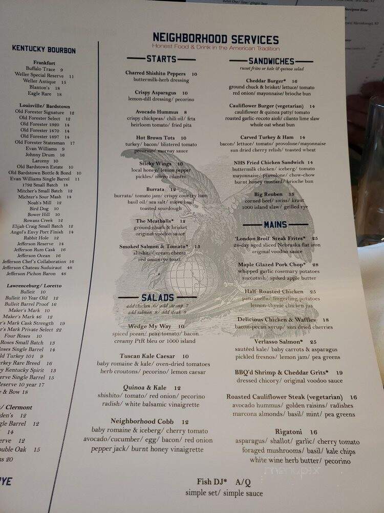 Neighborhood Services - Louisville, KY menu_pic