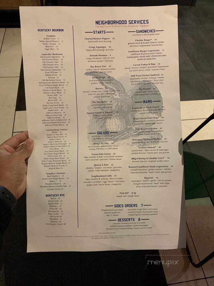 Neighborhood Services - Louisville, KY menu_pic