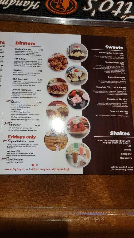 Wisconsin Big Boy - Germantown, WI menu_pic