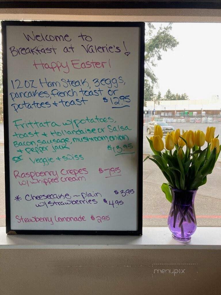 Breakfast at Valerie's - Vancouver, WA menu_pic