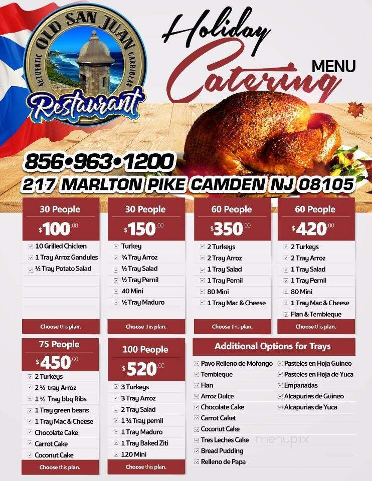 Old San Juan Restaurant - Camden, NJ menu_pic