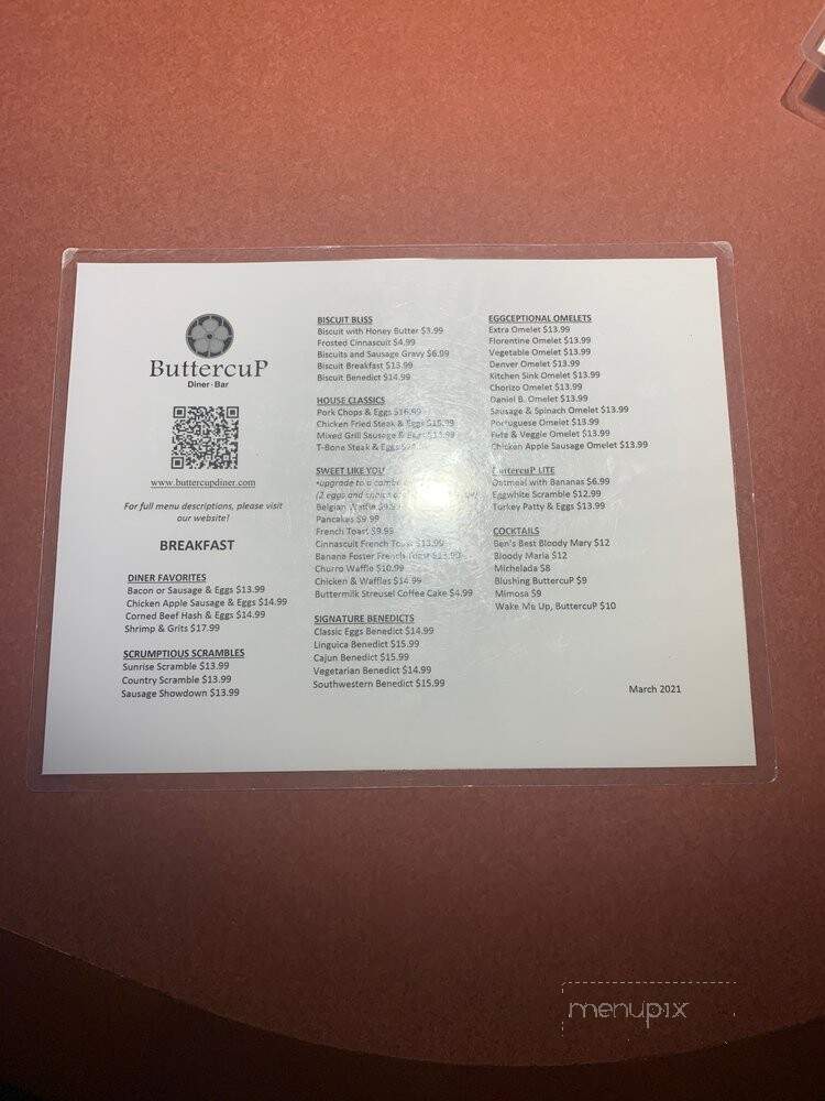 Buttercup Grill & Bar - Vallejo, CA menu_pic
