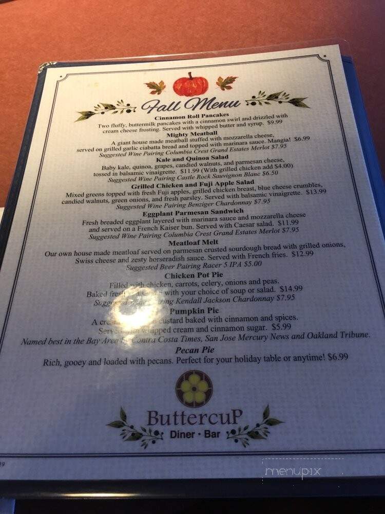 Buttercup Grill & Bar - Vallejo, CA menu_pic