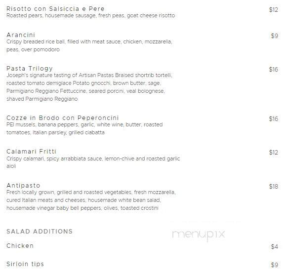 Joseph's Trattoria Bakery - Haverhill, MA menu_pic