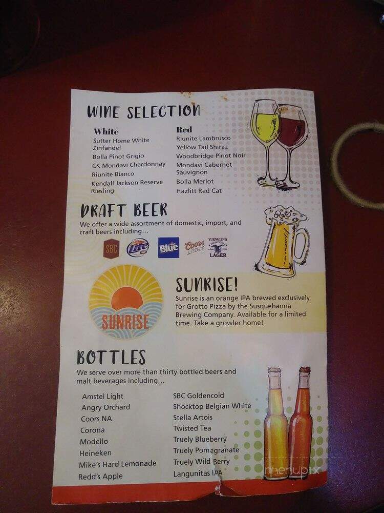 Grotto Pizza - Edwardsville, PA menu_pic