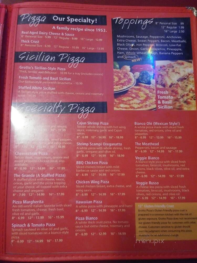 Grotto Pizza - Edwardsville, PA menu_pic
