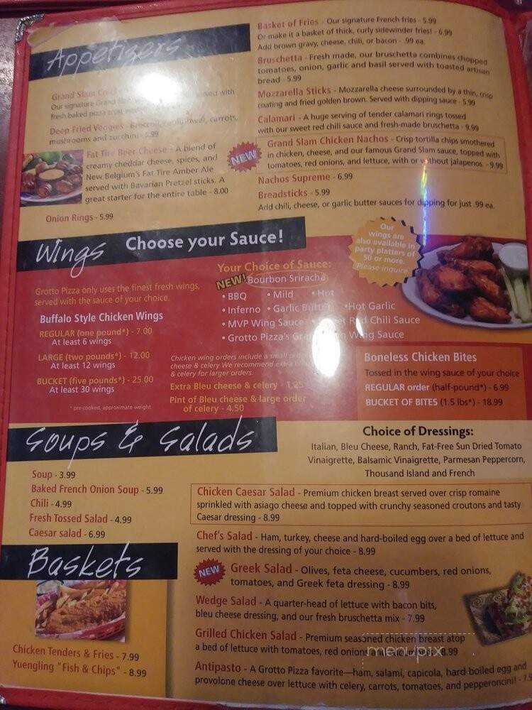 Grotto Pizza - Edwardsville, PA menu_pic