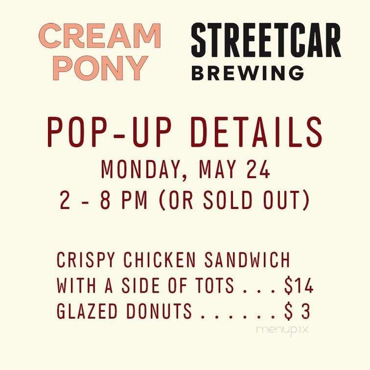 Streetcar Brewing - North Vancouver, BC menu_pic