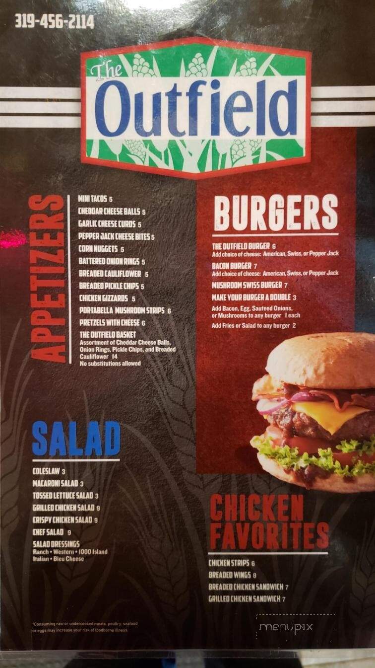The Outfield - Richland, IA menu_pic