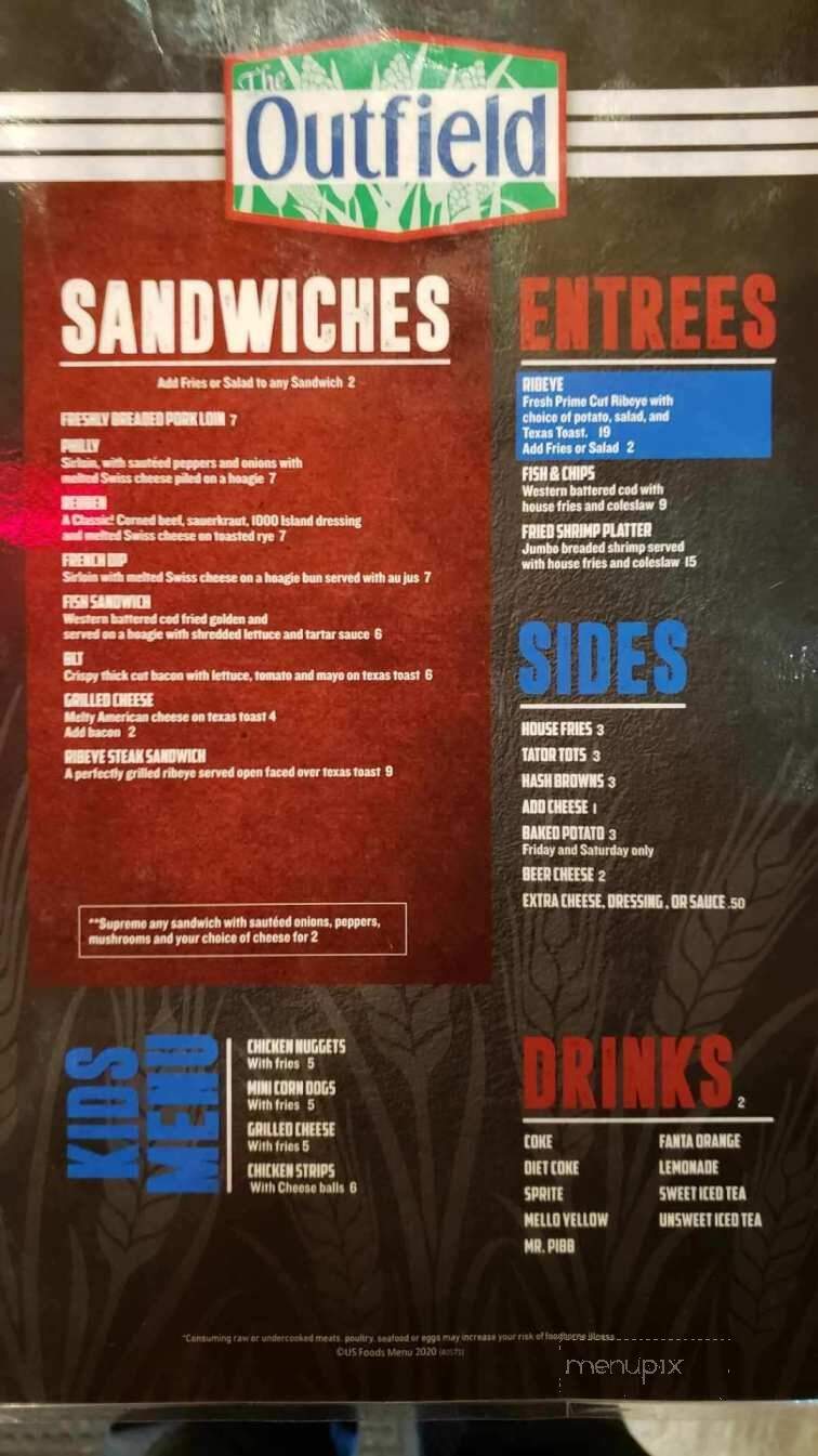 The Outfield - Richland, IA menu_pic