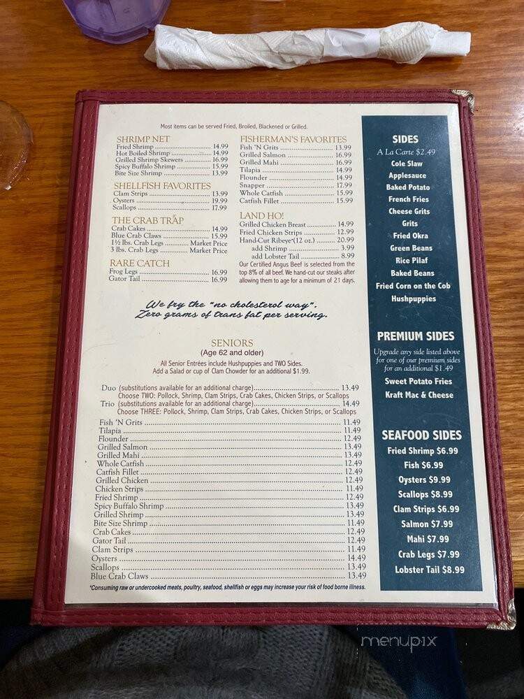 Crystal River Seafood - Jacksonville, FL menu_pic